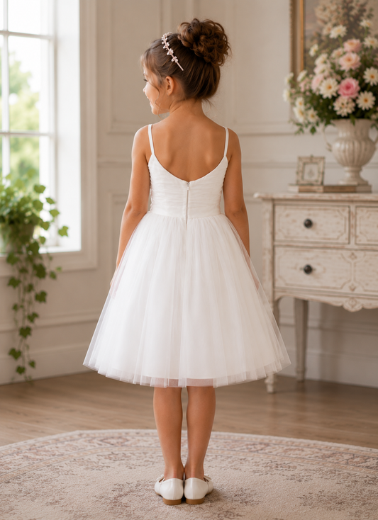 SARAH Half-Length Flower Girl / Communion Dress - Organza