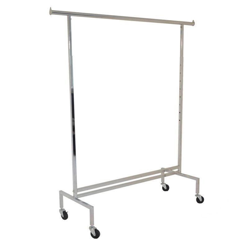 Heavy Duty Chrome Dress Rack with Wheels (Hire Only - Not for Sale)