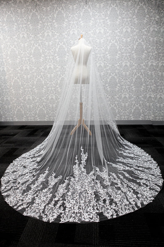 CERES | Floral Cathedral Lace Veil No. 13