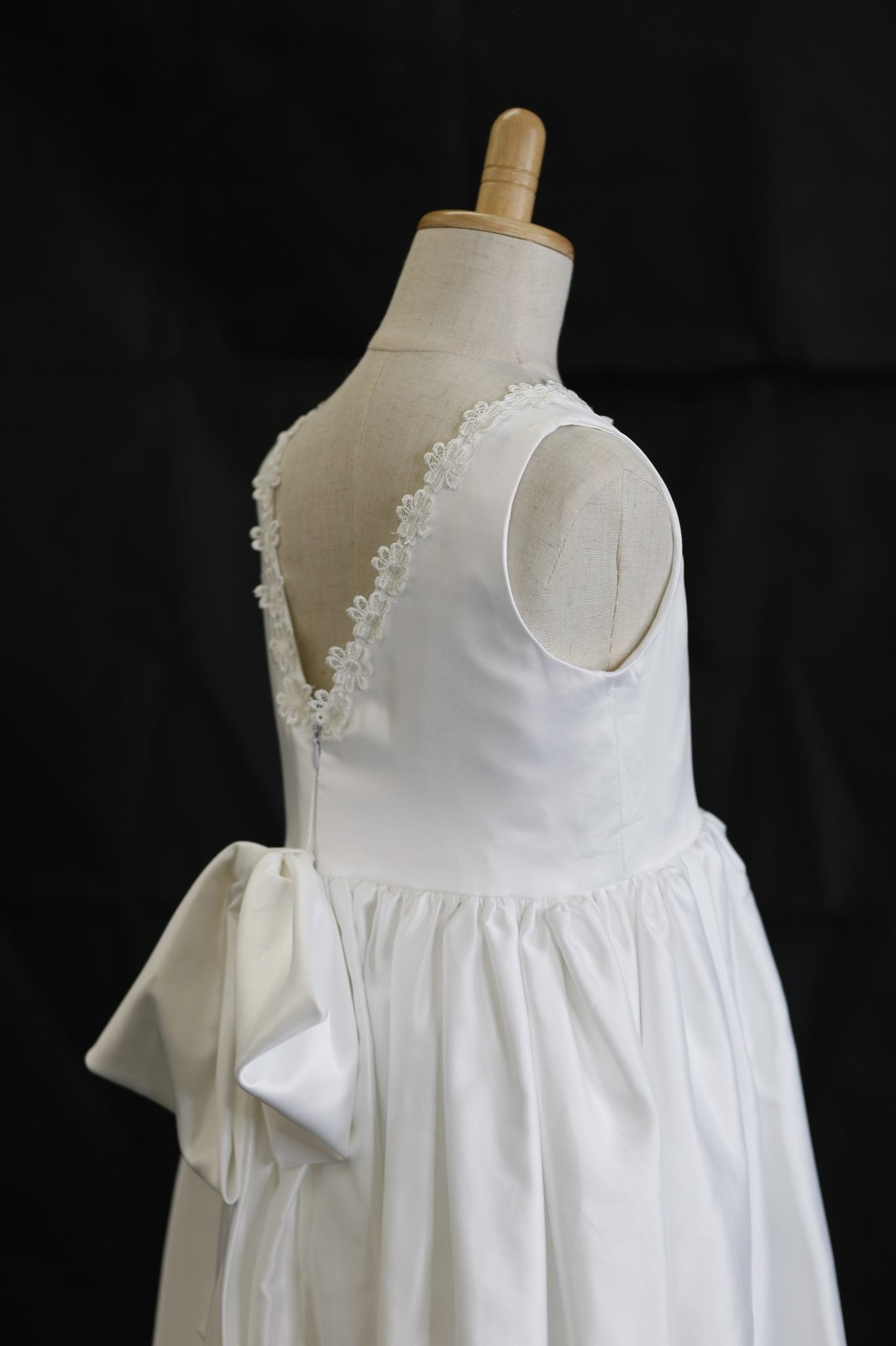 ALEXA A-Line knee-length Flower Girl / Communion Dress - silk