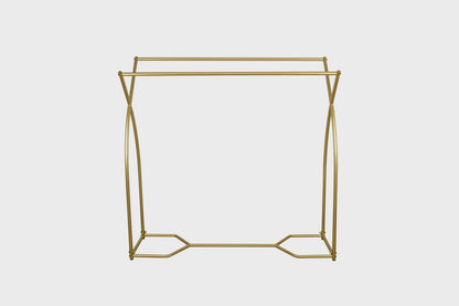 Commercial Clothing Garment Double Rack in Gold