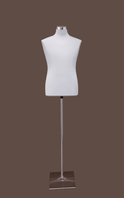 Hiring Male Mannequin- Torso with Base (Light Grey)