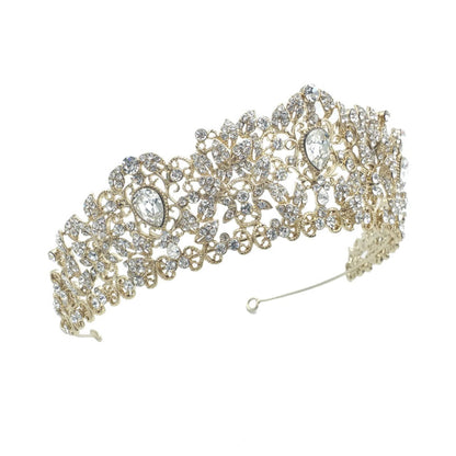 Decorative headband with crystals on a white background