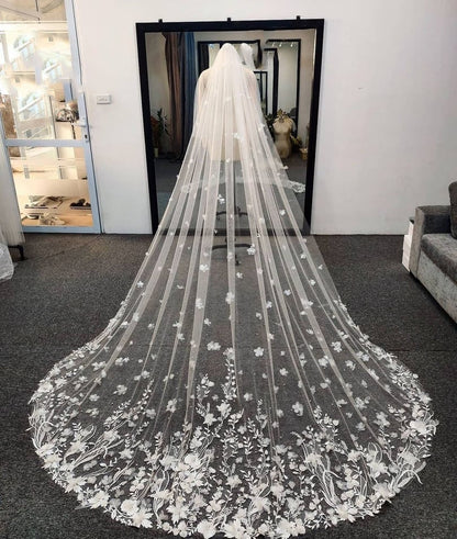 AUTUMN | 3D Cathedral Lace Veil