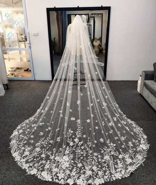 AUTUMN | 3D Cathedral Lace Veil