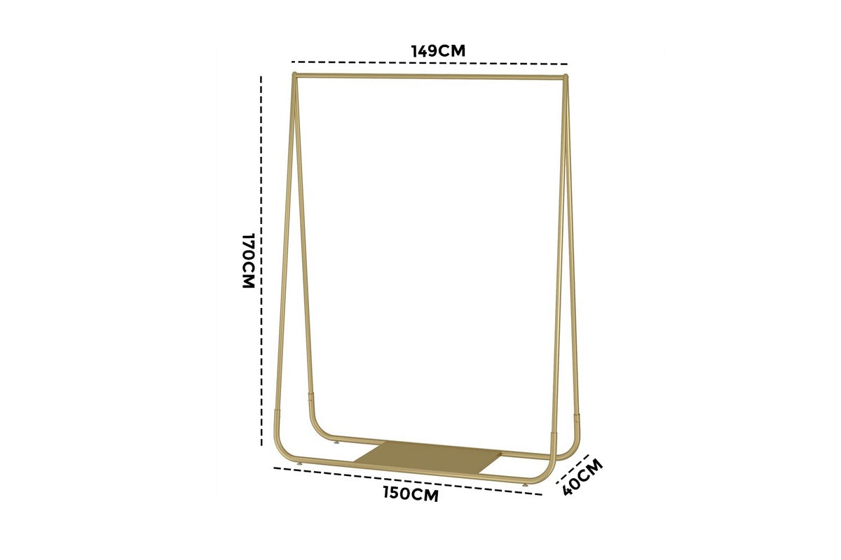 Gold Metal  Commercial Clothing Rack