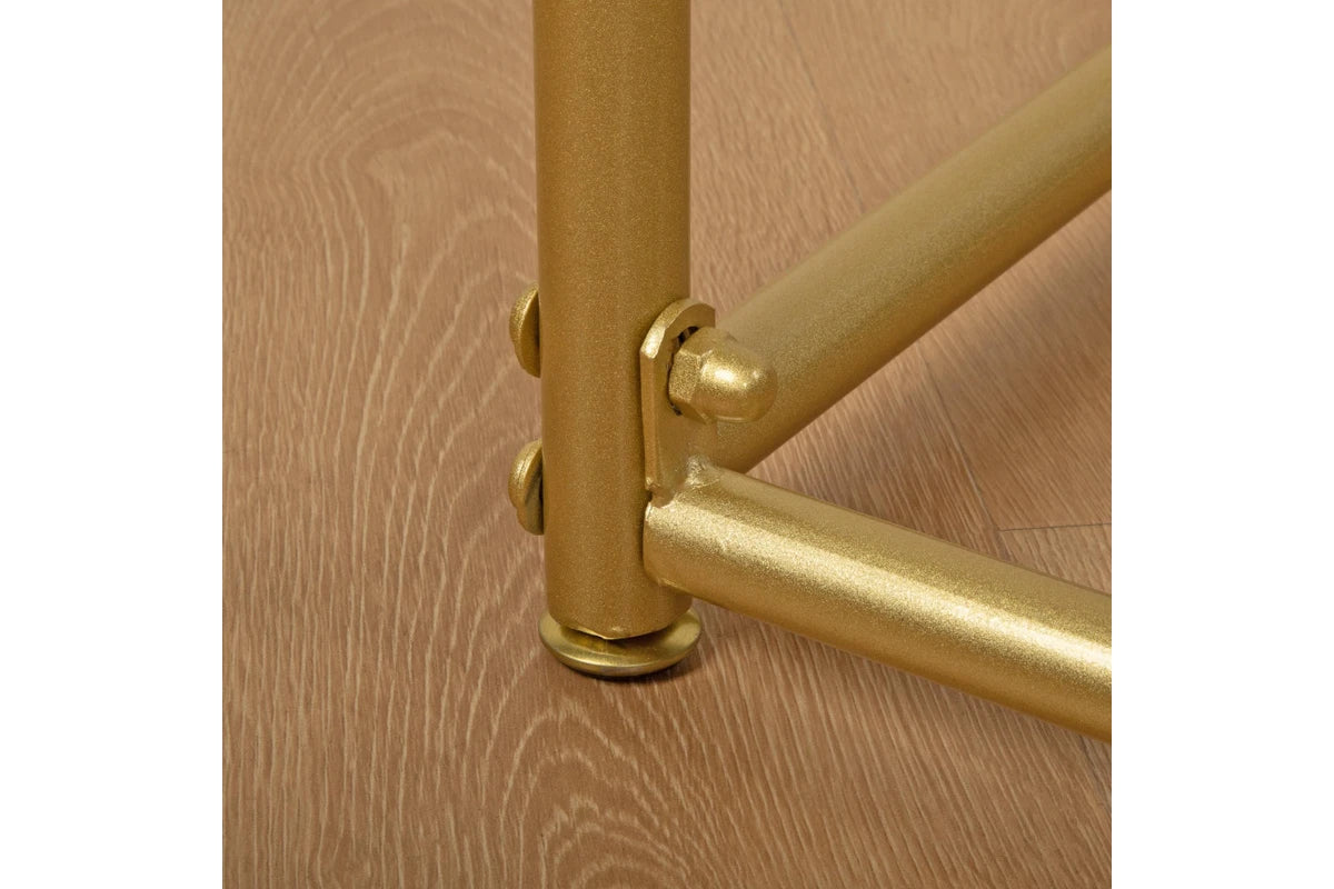 Commercial Clothing Garment Double Rack in Gold