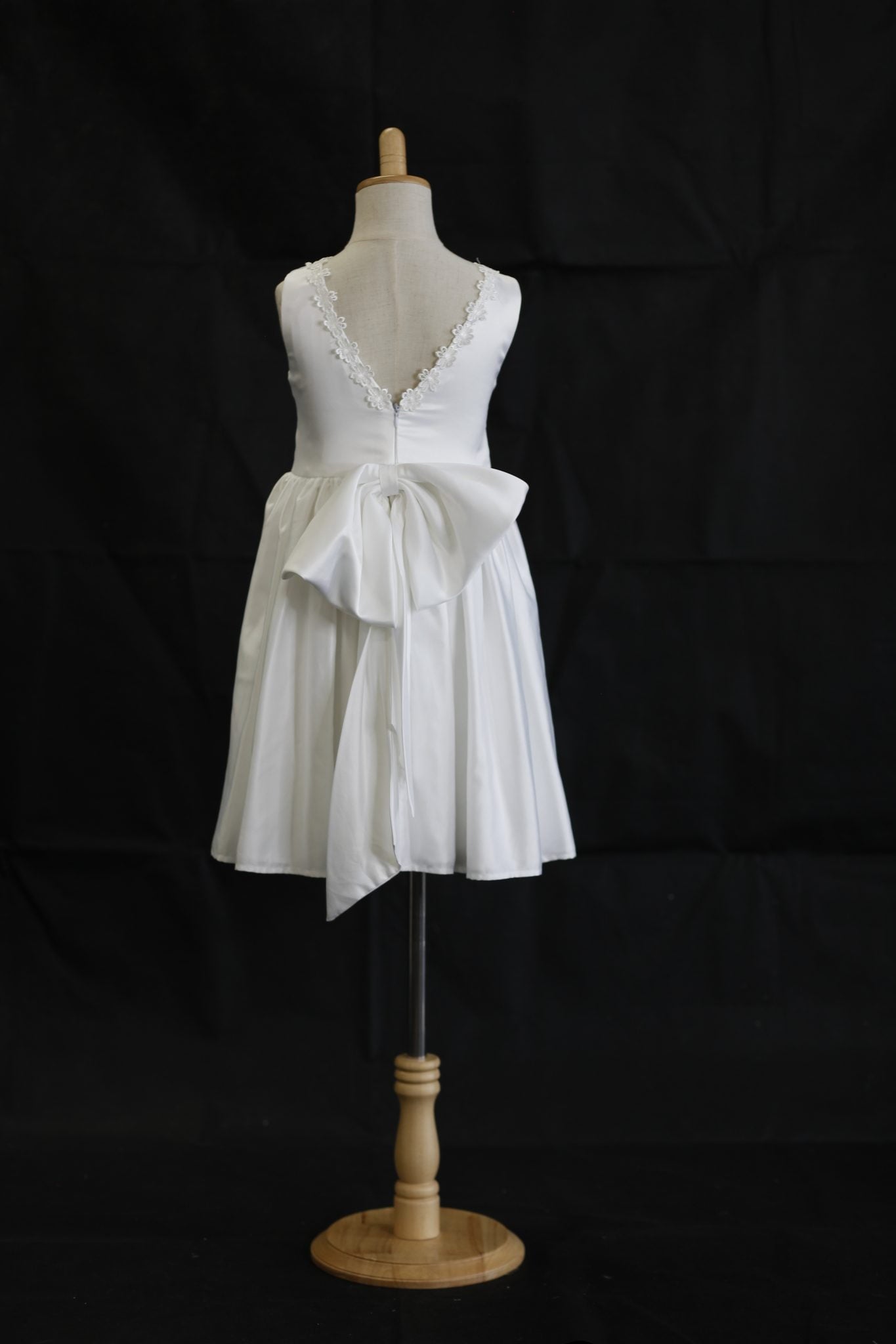 ALEXA A-Line knee-length Flower Girl / Communion Dress - silk