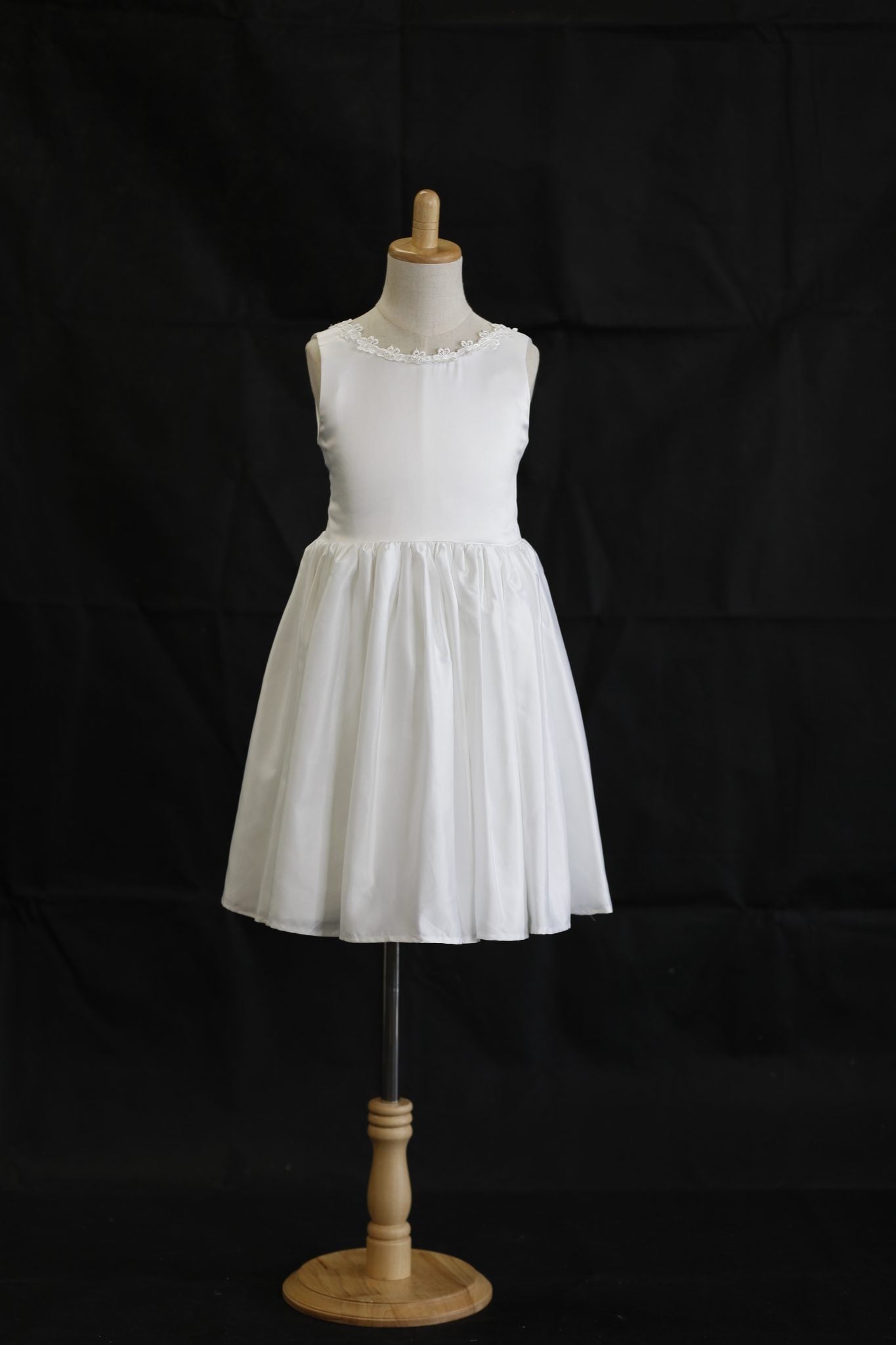 ALEXA A-Line knee-length Flower Girl / Communion Dress - silk