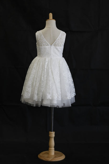 LILY Princess Knee-Length Flower Girl / Communion Dress – lace and tulle