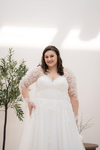 BRYNLEY Aline Wed Plussize Abdstract