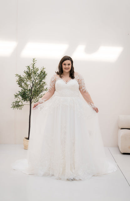 BRYNLEY Aline Wed Plussize Abdstract