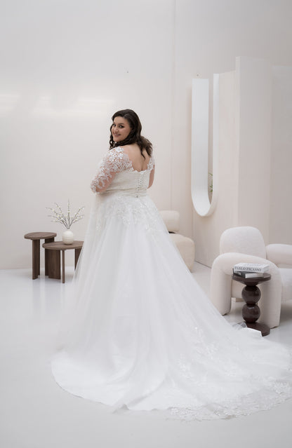 BRYNLEY Aline Wed Plussize Abdstract