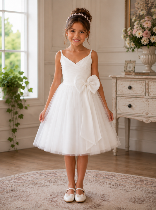 SARAH Half-Length Flower Girl / Communion Dress - Organza