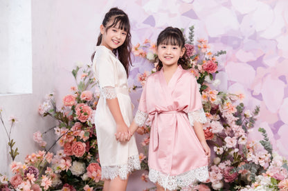 FLOWER GIRL ROBE - ROSE PINK