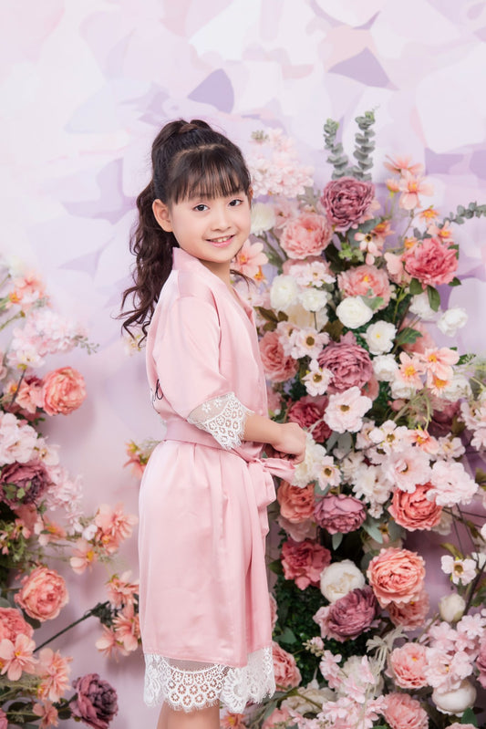 FLOWER GIRL ROBE - ROSE PINK