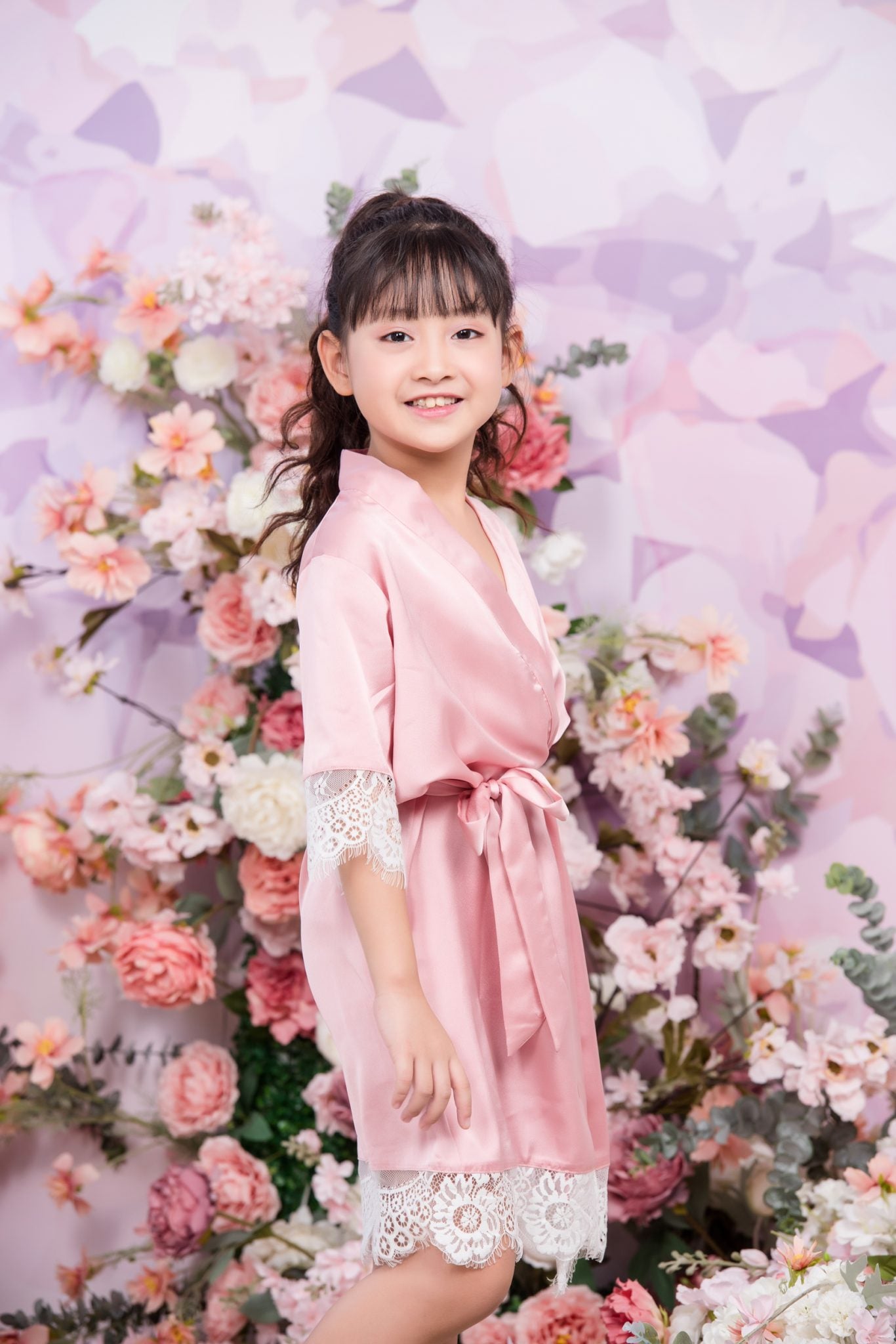 FLOWER GIRL ROBE - ROSE PINK