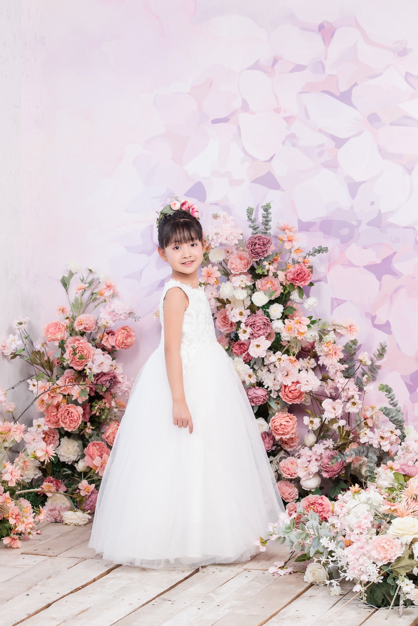 JASMIN Ball Gown Floor Length Flower Girl / Communion