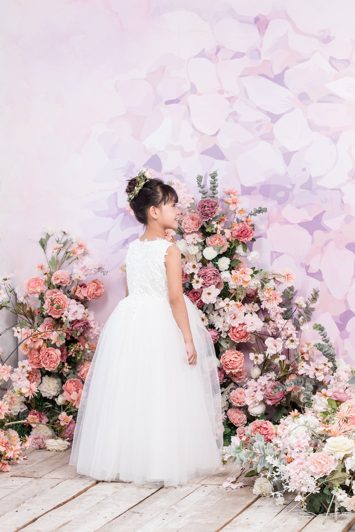 JASMIN Ball Gown Floor Length Flower Girl / Communion