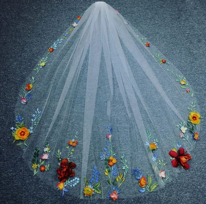 ASTERIA | 3D Embroidery Flower Veil