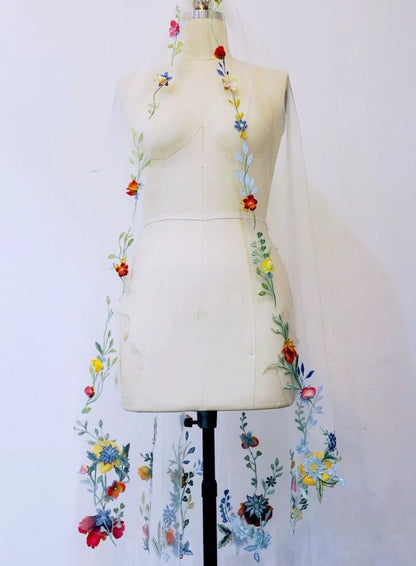 ASTERIA | 3D Embroidery Flower Veil