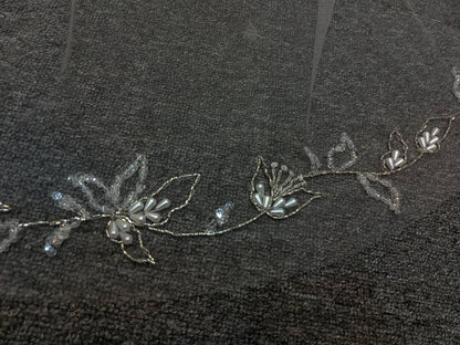 PHOEBE | Floral Beaded Veil