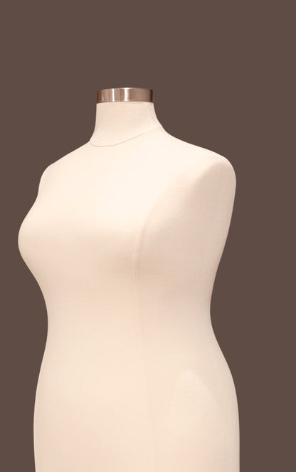 Mannequin torso on a brown background