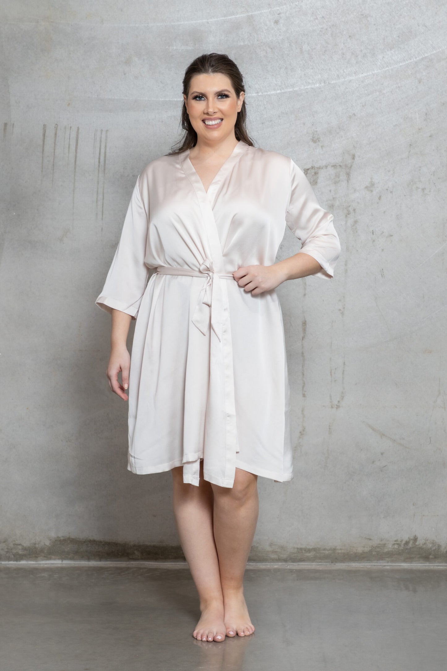 MAID OF HONOR ROBE NUDE PLAIN
