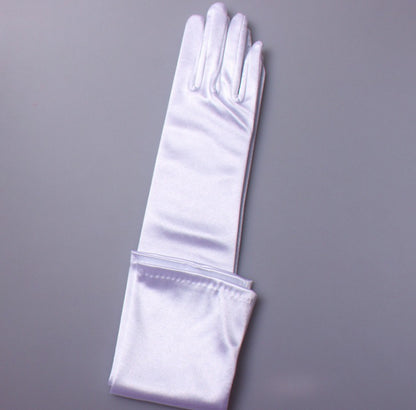 White gloves on a gray background