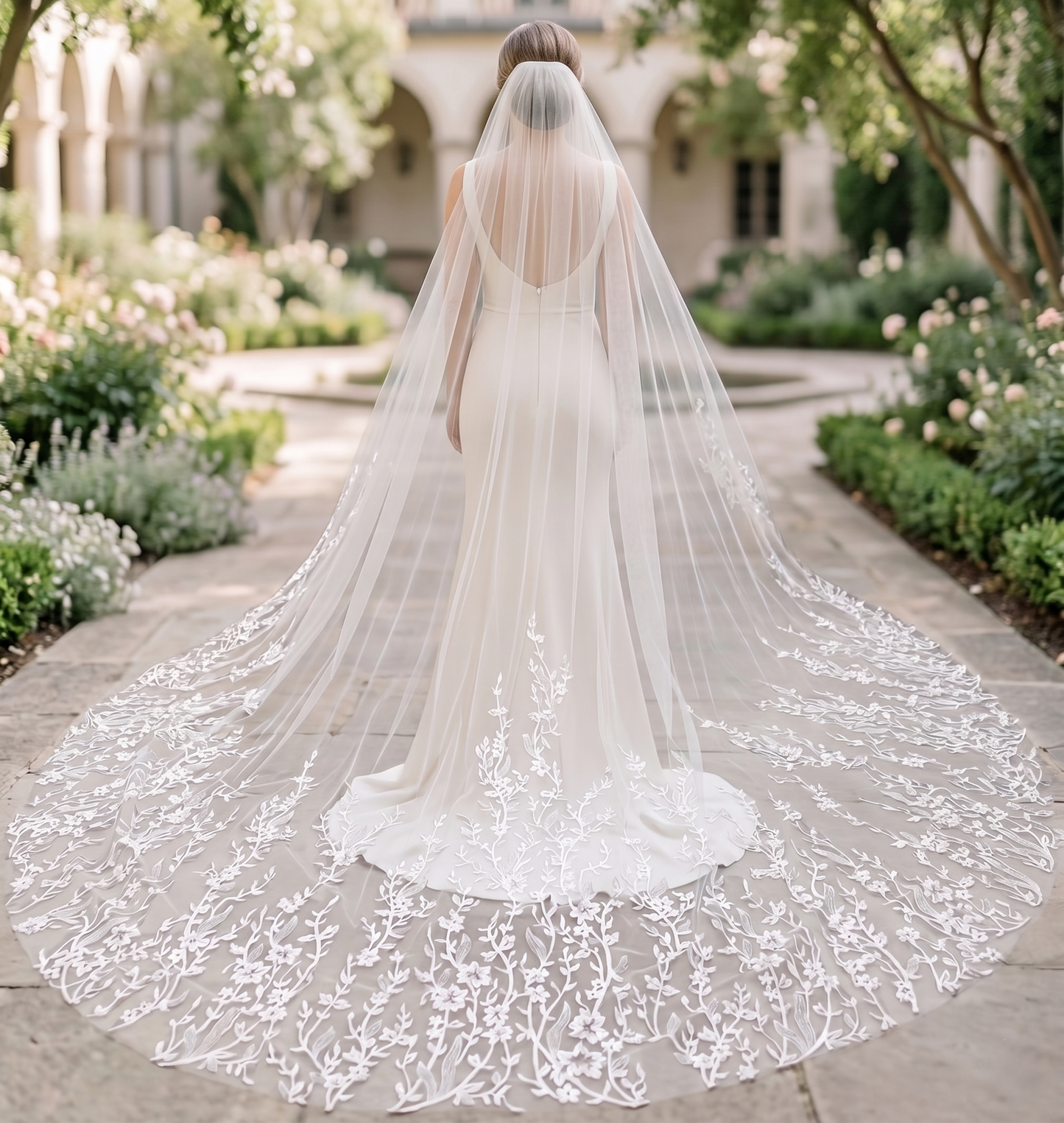 CERES | Floral Cathedral Lace Veil No. 13