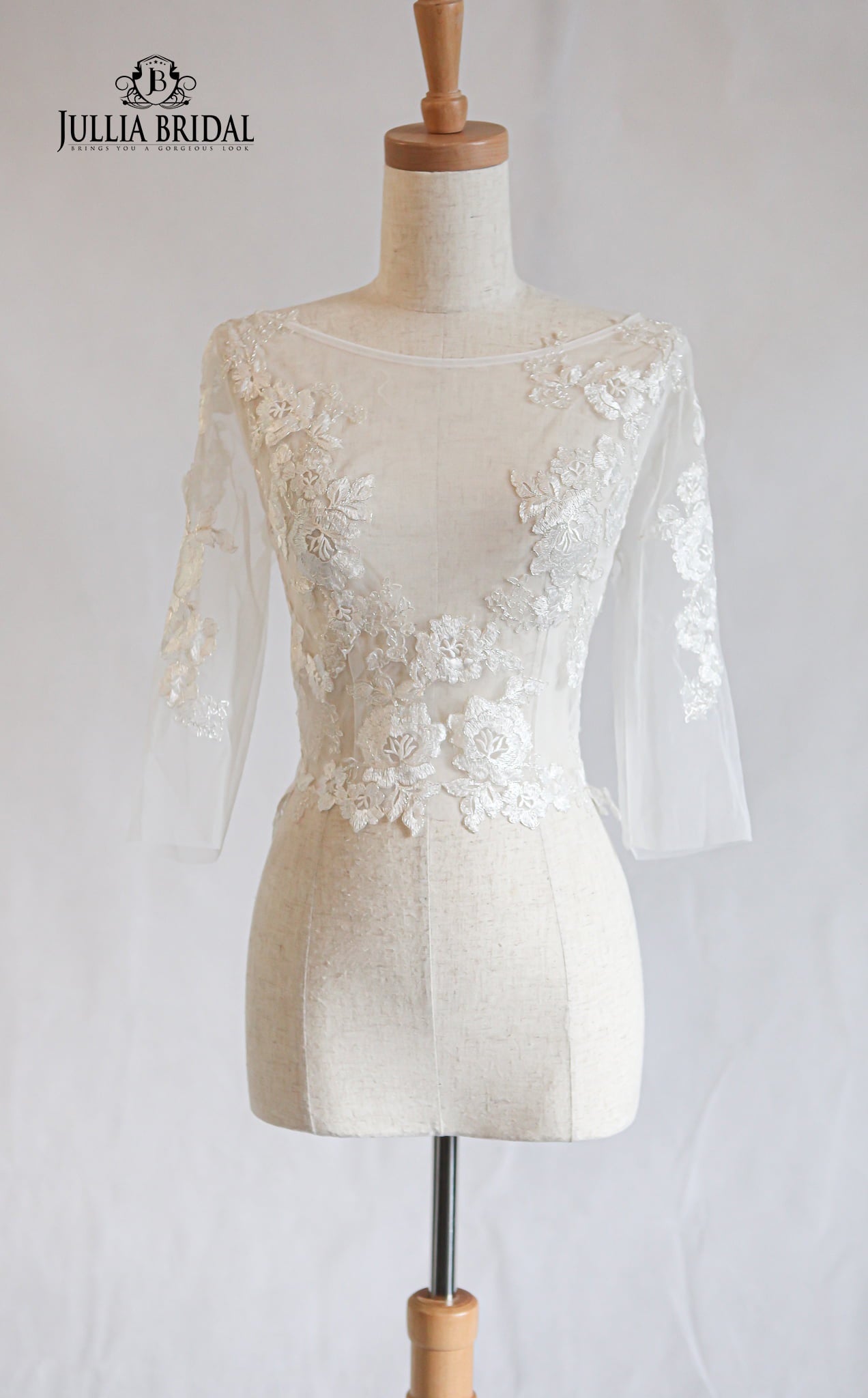 Floral Lace Quarter Sleeves | Boleros