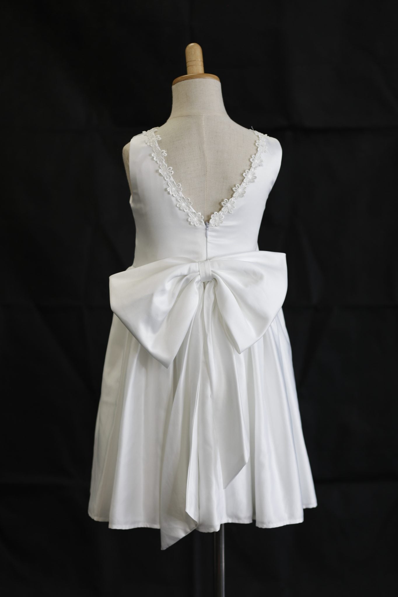 ALEXA A-Line knee-length Flower Girl / Communion Dress - silk