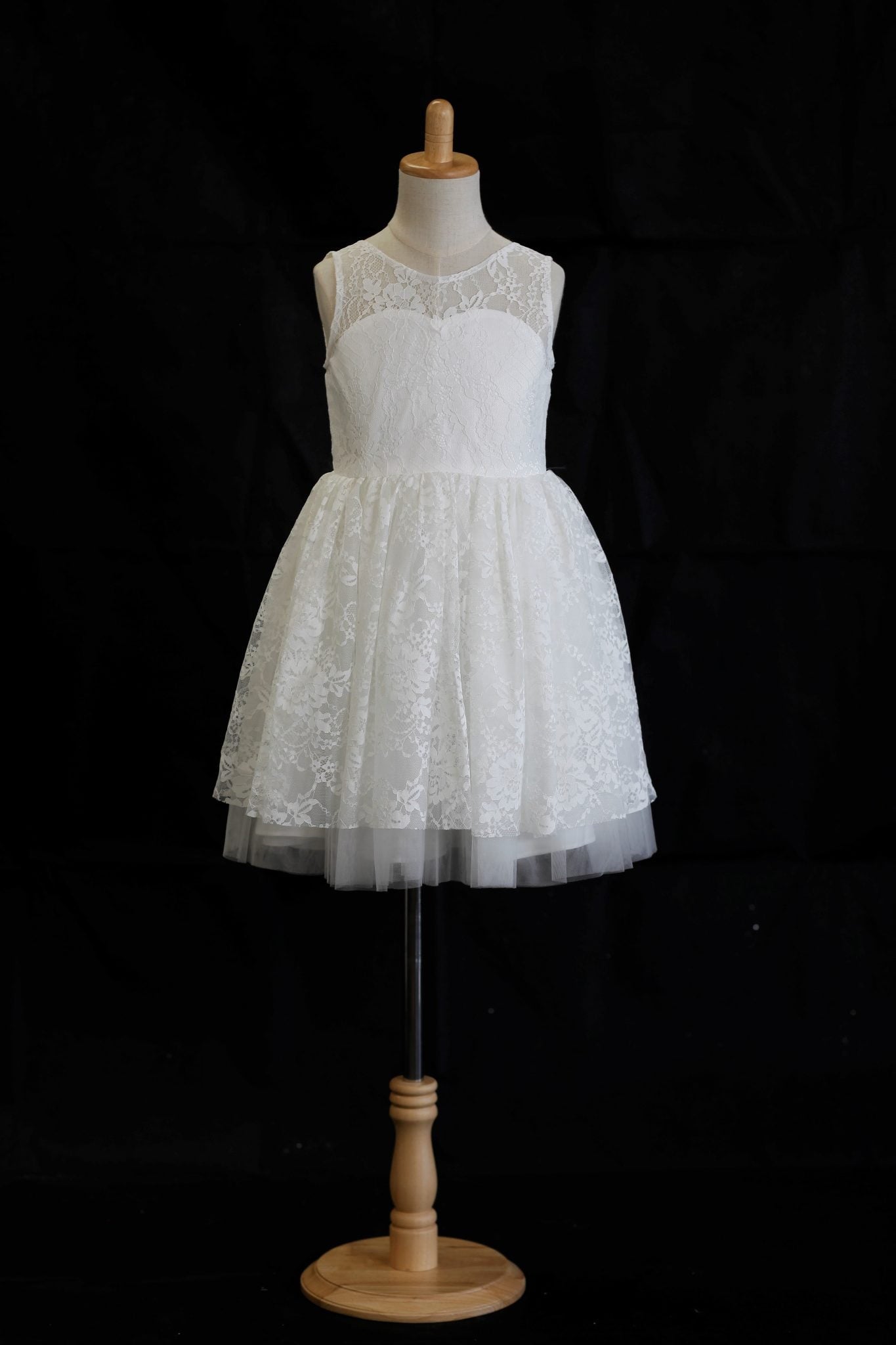 LILY Princess Knee-Length Flower Girl / Communion Dress – lace and tulle
