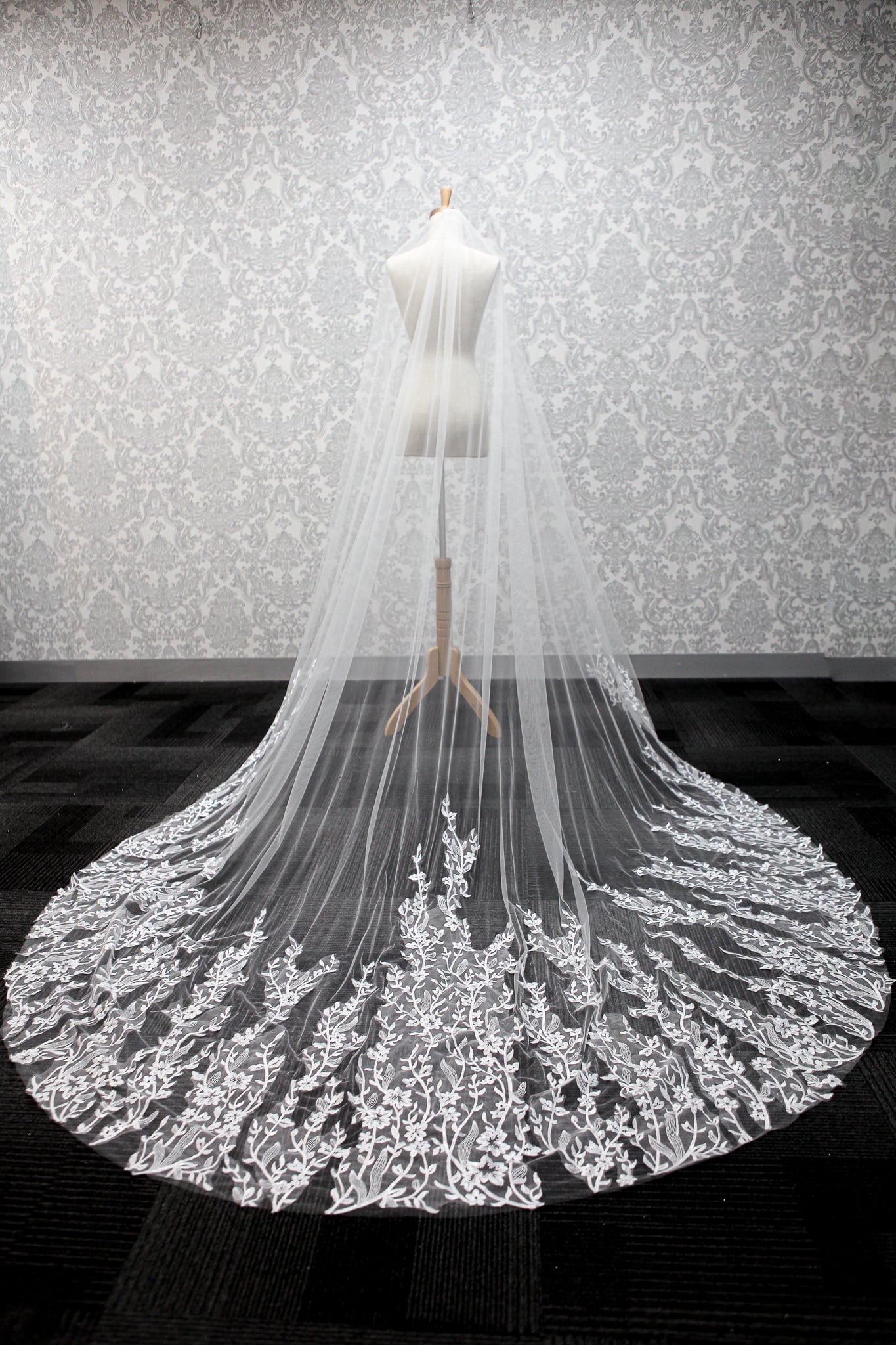 CERES | Floral Cathedral Lace Veil No. 13