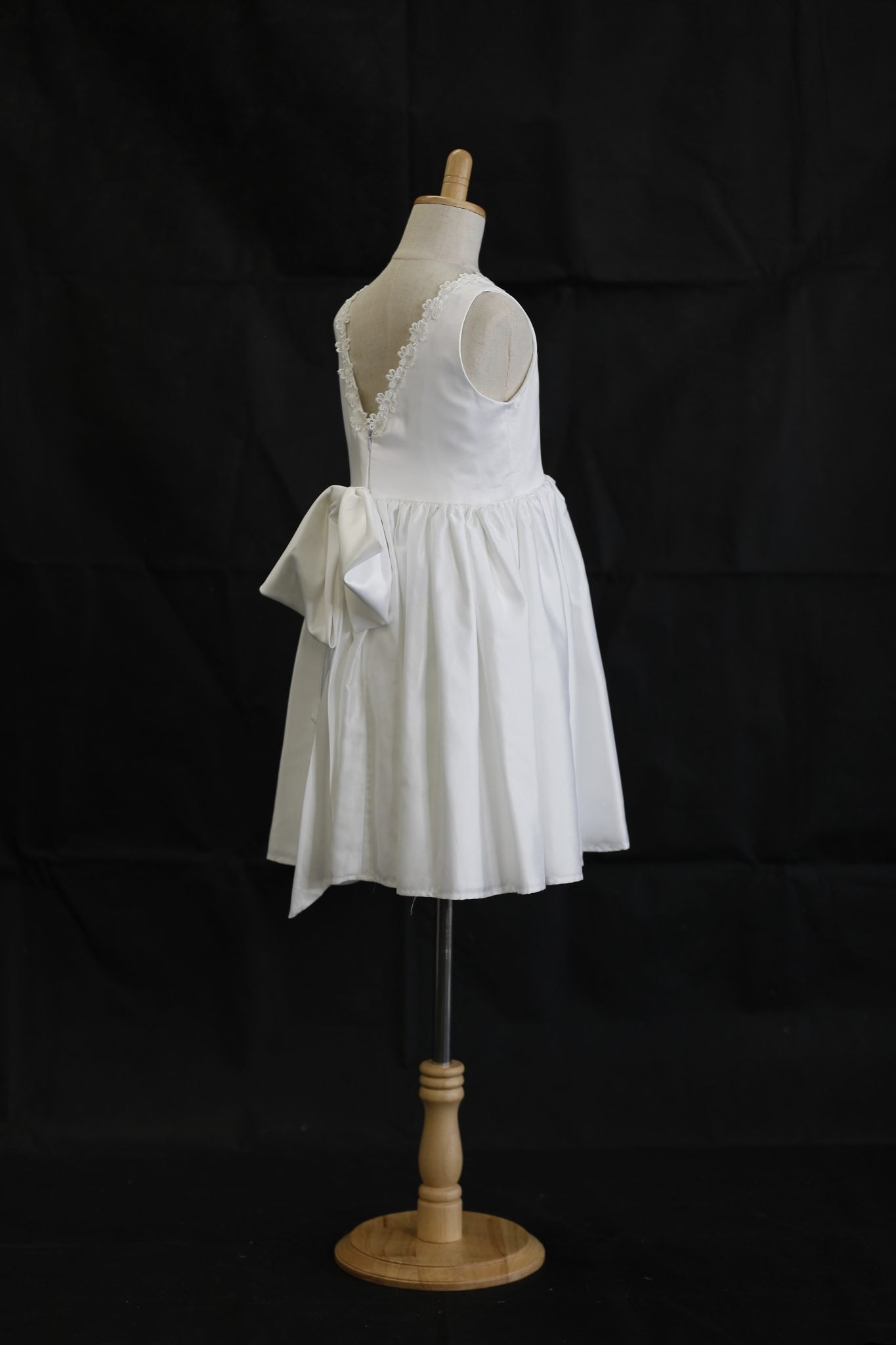 ALEXA A-Line knee-length Flower Girl / Communion Dress - silk