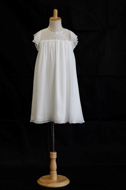 Mia A-Line Tea-length Flower Girl Dress - Sparkle chiffon