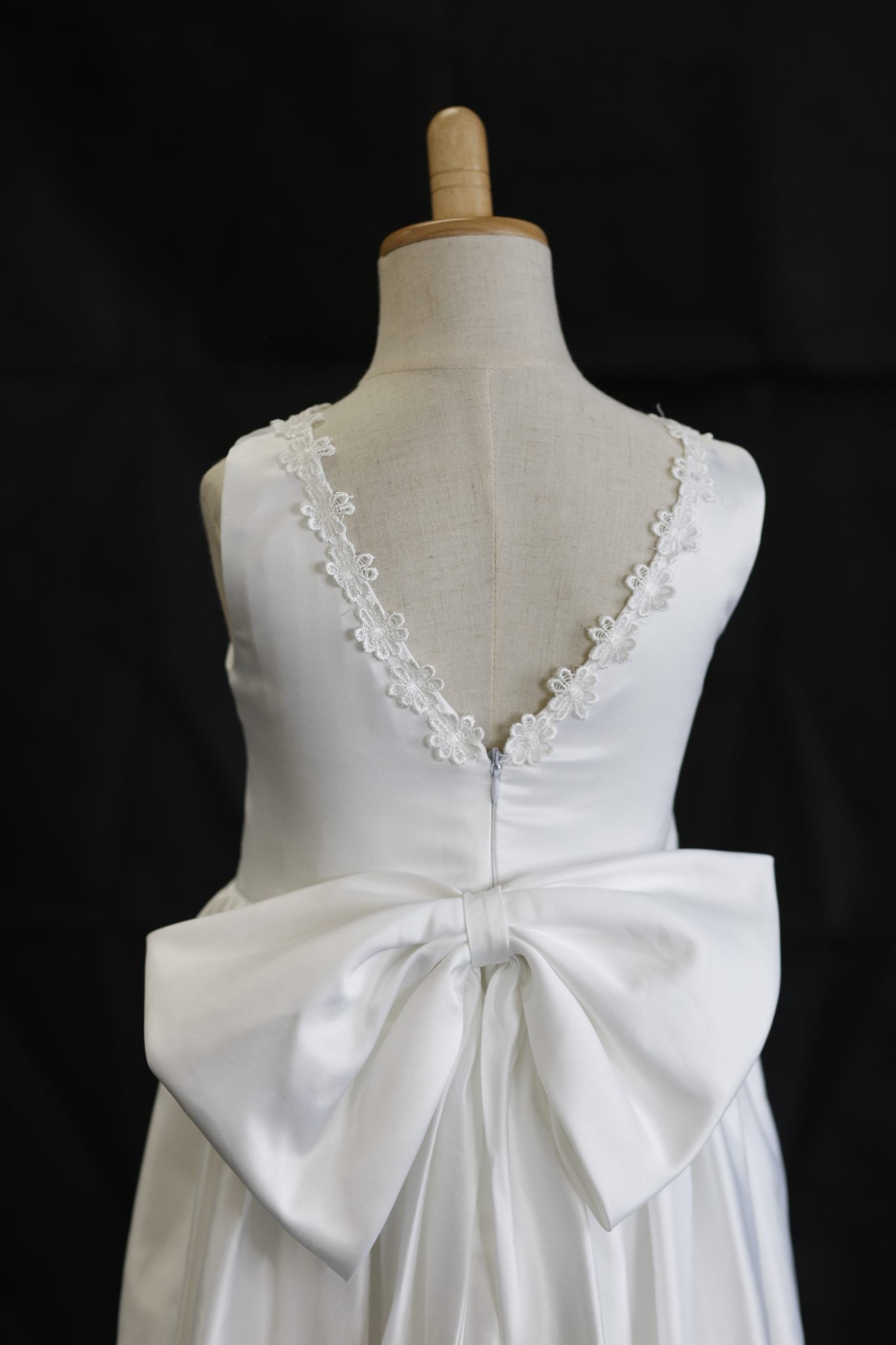 ALEXA A-Line knee-length Flower Girl / Communion Dress - silk